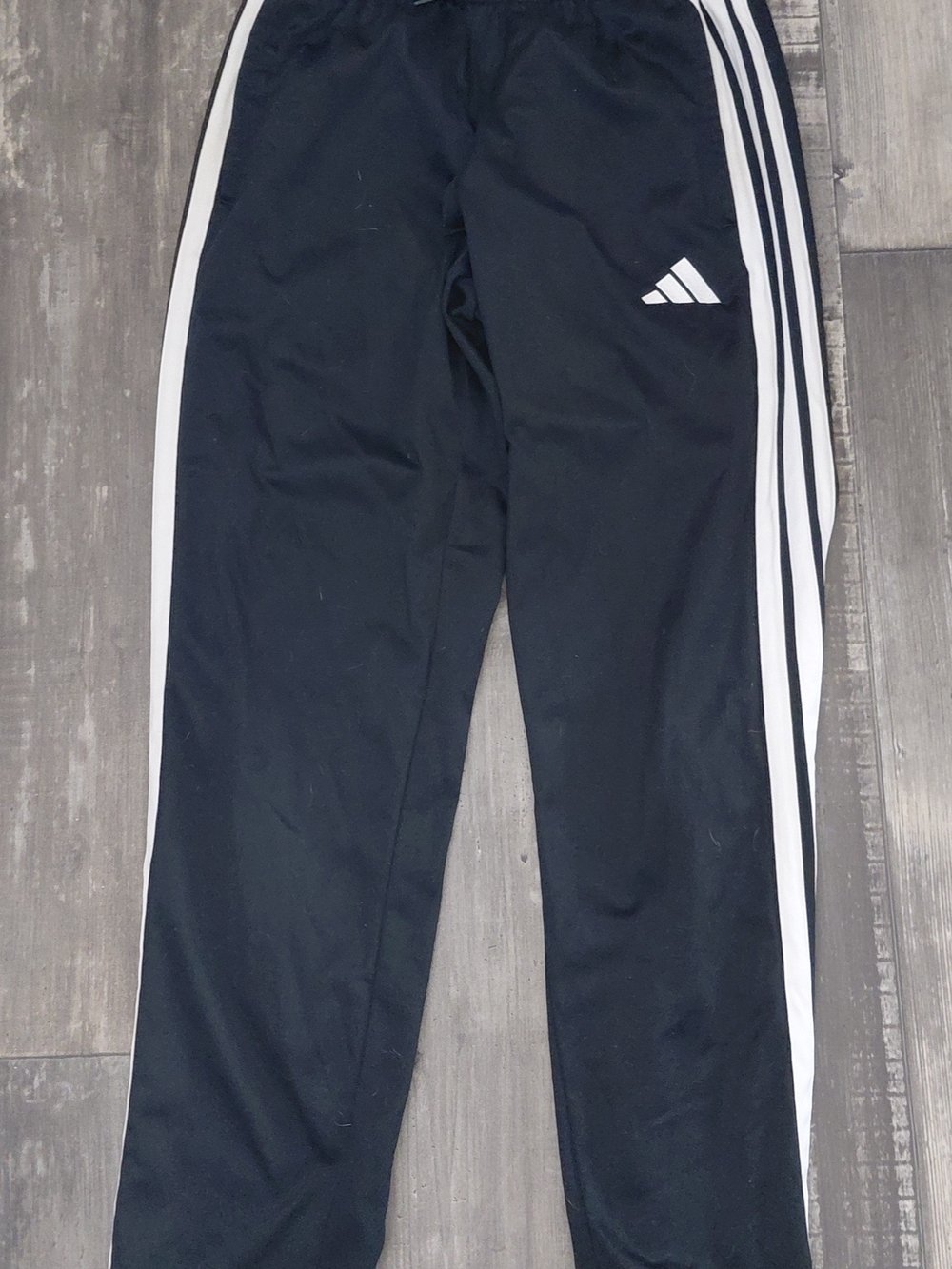 adidas Black Joggers with White Three-Stripes
